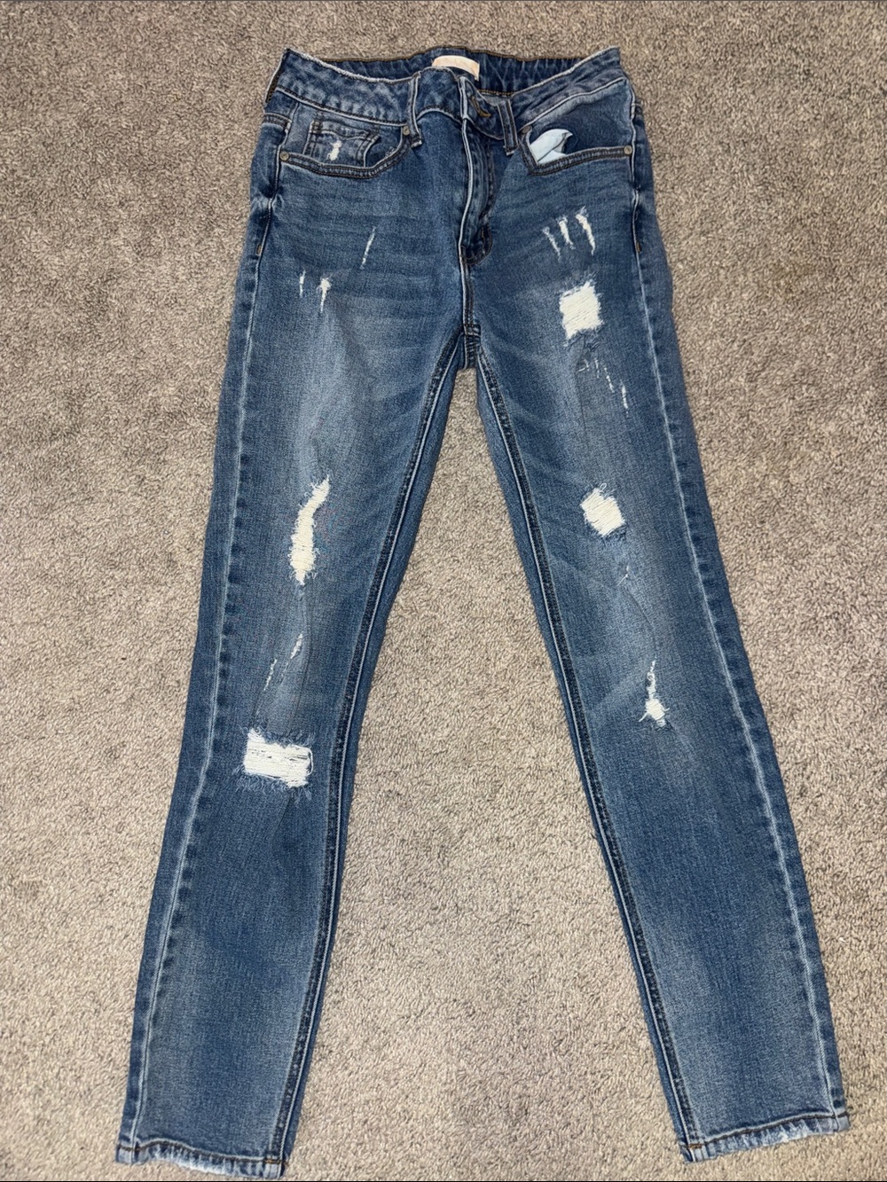 Altar'd State Women's Distressed Blue Skinny Jeans